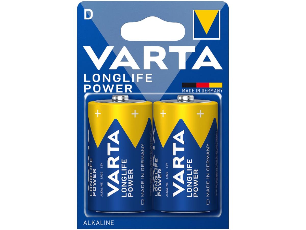 Varta LR20 Longlife Power Mono Batterie 2er Blister LR20PPG/2BP Size D